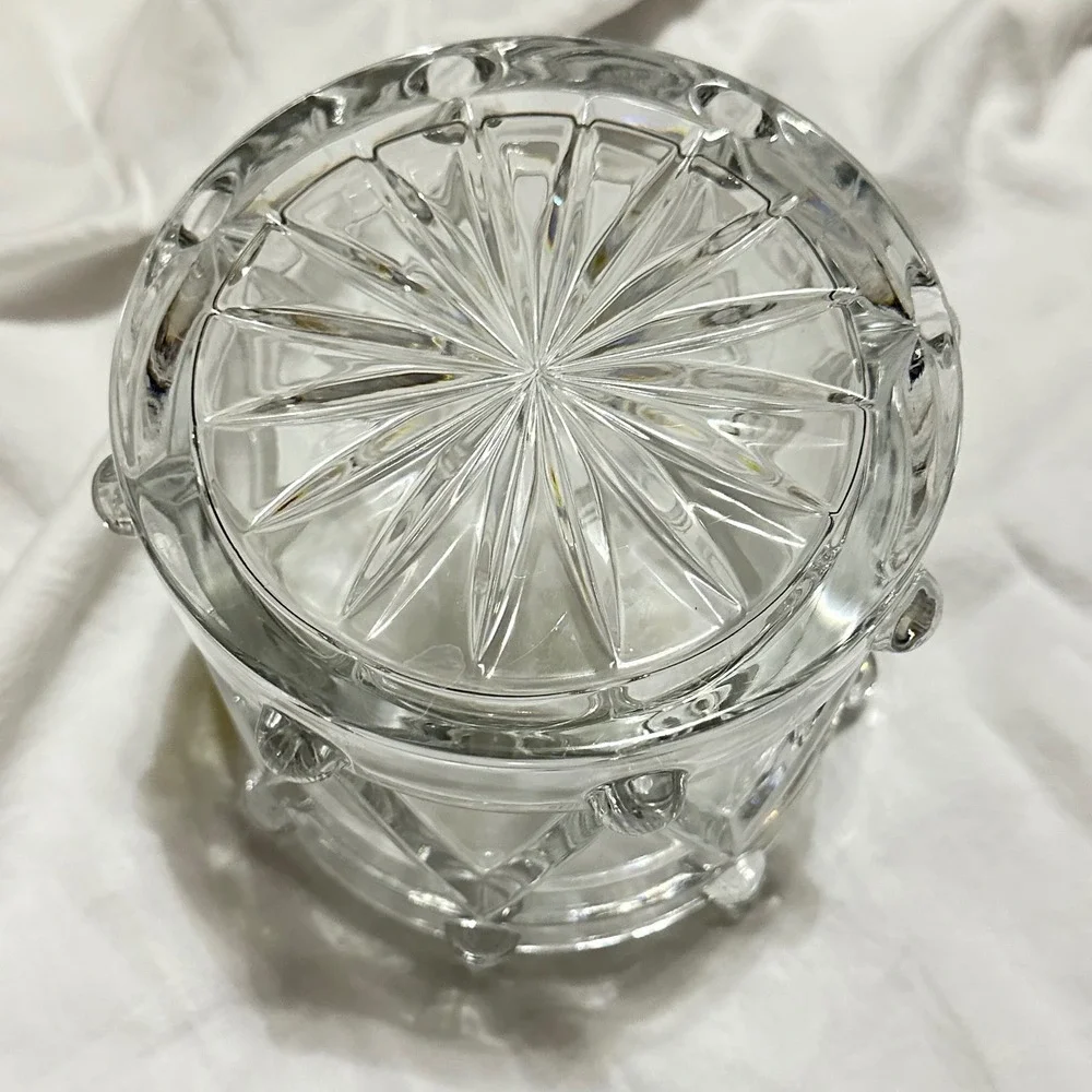 Teleflora Lead Crystal Little Drummer Bowl Czech Republic Exc Starburst Base Boh